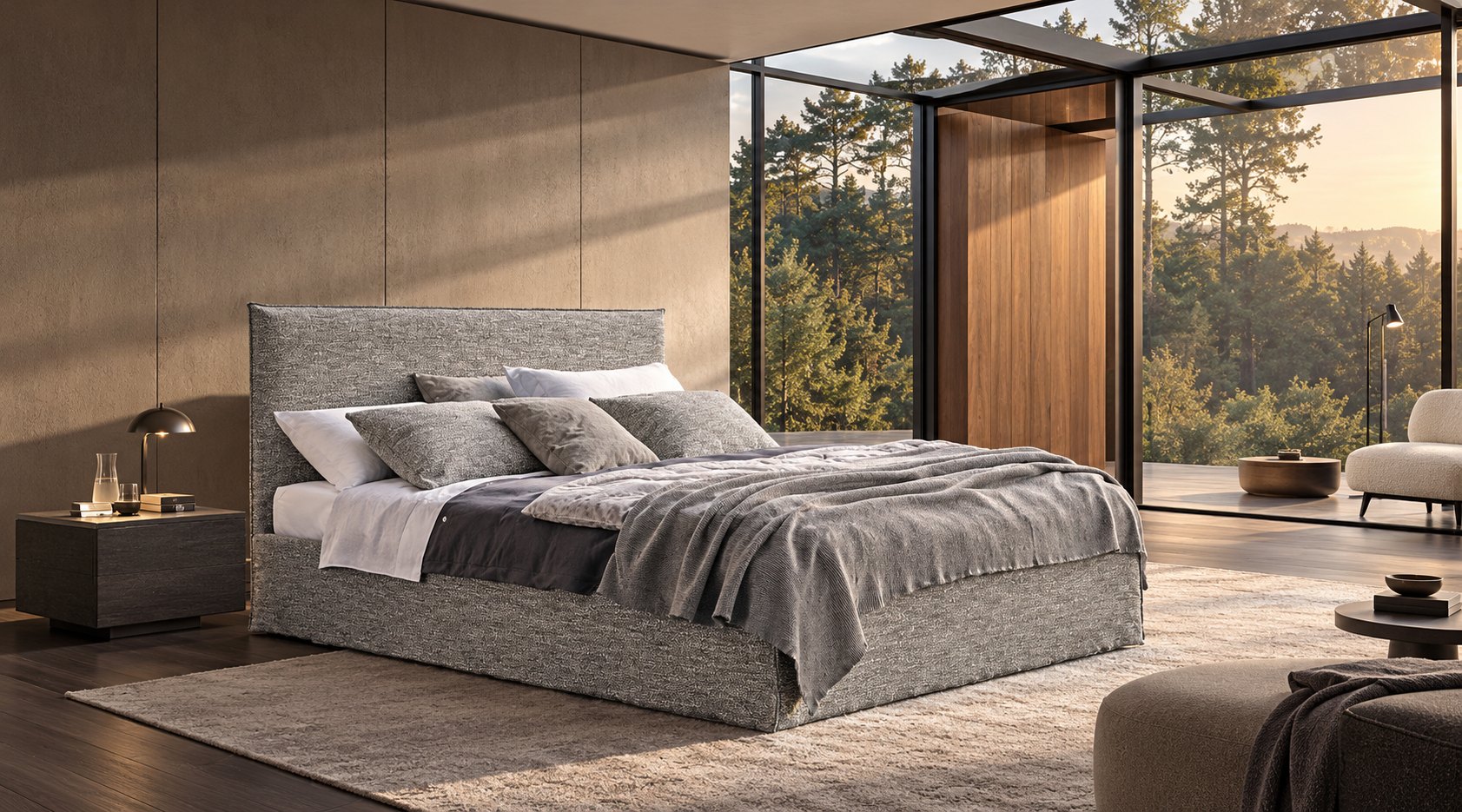 GHOST upholstered bed